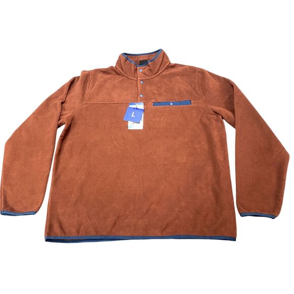 32 Degrees Heat Pullover Men's Large Fleece Long Sleeve 1/4 Snap Button - Picture 1 of 16